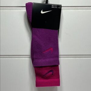 Nike Men's Athletic Socks in Purple and Pink